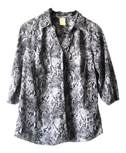 $ Usada Blusa Animal Print Serpiente Faded Glory Vintage.