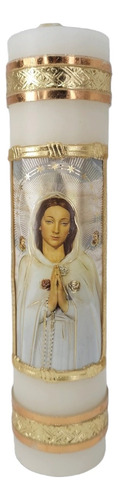 Cirio O Vela De La Virgen Rosa Mistica