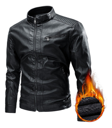 Moda Pu Motociclista Biker Bomber Termica Casual Rompeviento