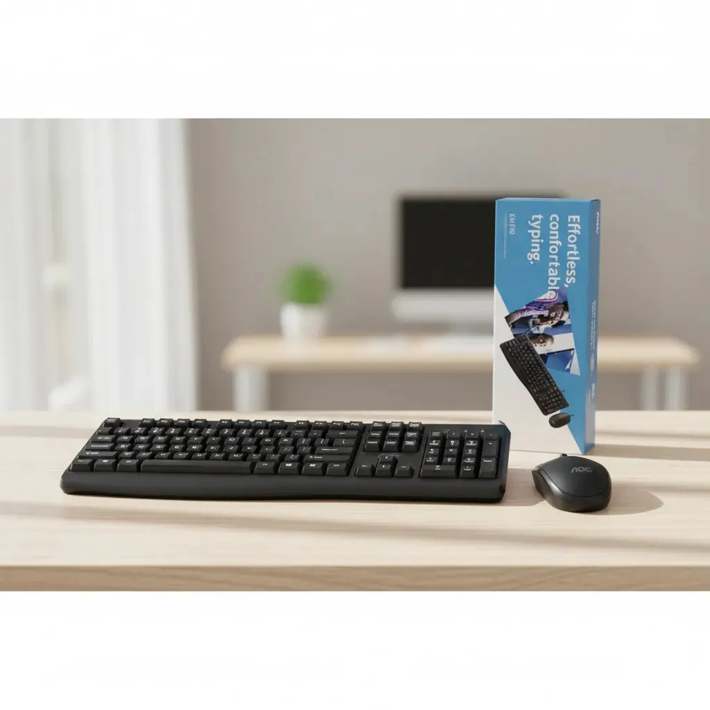 Kit Teclado E Mouse Com Fio Usb Aoc Office Ç KM170 AOC