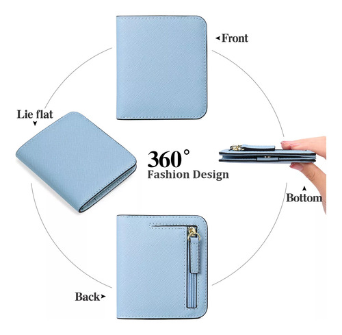 Cartera Pequeña Para Mujer Con Bloques Rfid, Monedero Pequeñ