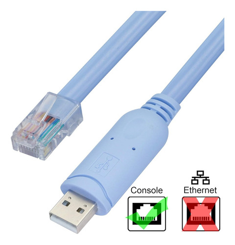 Cable De Consola Usb A Rj45 Directo Cisco Mikrotik Hp Tp Lin
