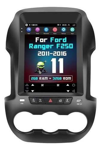 Estéreo Para Ford Ranger 2011-2016 Android Carplay 2+32g