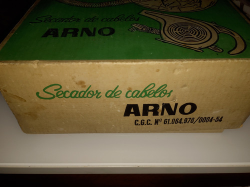 Secador De Cabelo Arno Completo Funcionando Na Caixa 1976 (Usado)