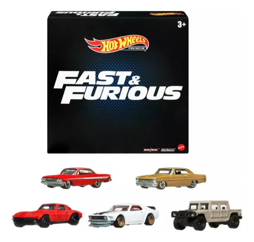 Hot Wheels Set 5 Piezas Rápido Y Furioso Fast & Furious F&f (Reacondicionado)