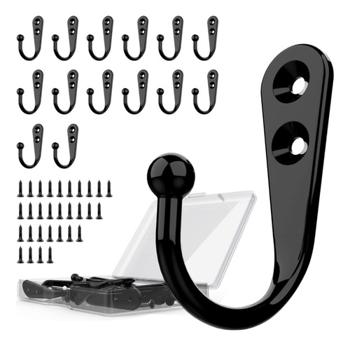 15 Ganchos De Pared Para Ropa Con Tornillos Para Colgar