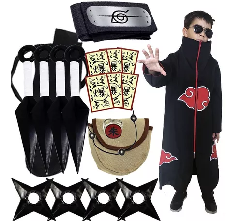 Anel Cosplay Itachi Akatsuki Naruto Regulável Vermelho