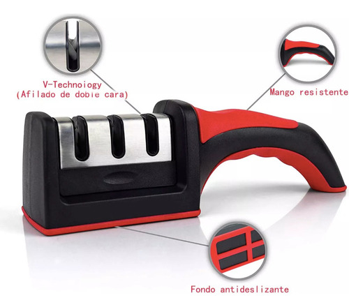 Afilador Cuchillos Cocina Profesional Chef Portatil Manual