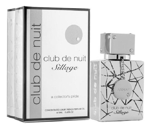 Aceite De Perfume Armaf Club De Nuit Sillage 18ml Para Hombr