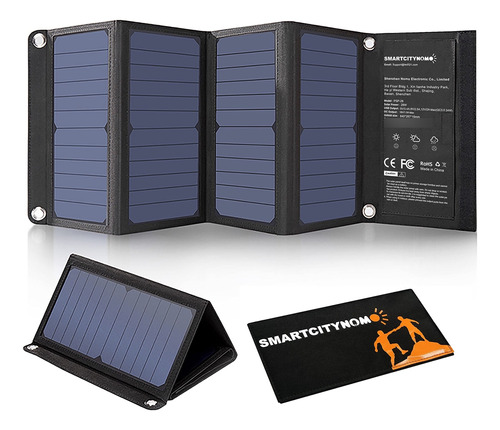 Cargador Plegable Panel Solar Dc Usb Qc3.0 Tipo Para Celular