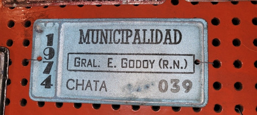  Matricula Argentina De Chata  Gral. E Godoy