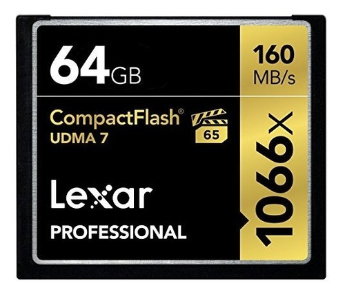 Tarjeta Lexar Professional 1066x De 64gb Vpg-65 Compactflash