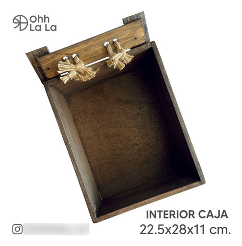 Caja De Madera Tipo Huacal Color Chocolate