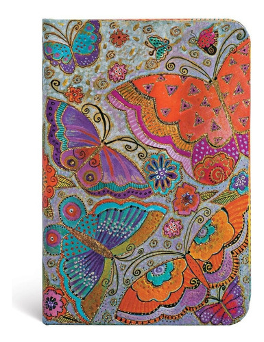 Caderno Paperblanks 14x9,5cm Pautado Flutterbyes Mini