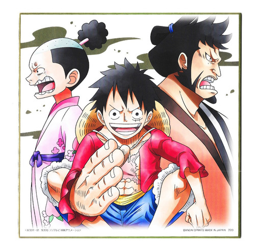 Shikishi Art One Piece Luffy, Momonosuke Kozuki & Kinemon