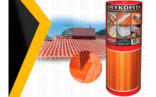 Fita Asfaltica Auto-adesiva Terracota 45cm X 10m - Drykofita