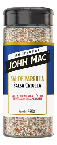 Sal De Parrilla Entrefino Salsa Criolla John Mc 470g