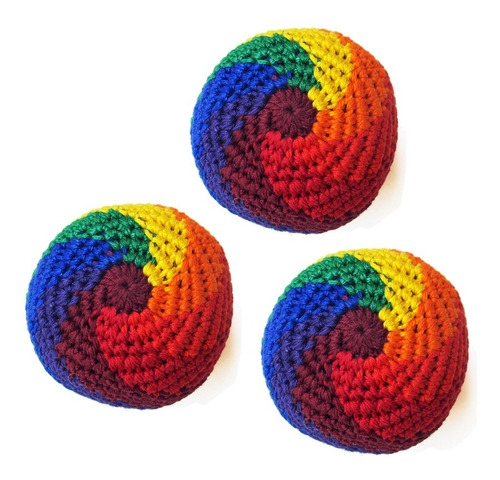 Pelota Fuchi Crochet Andina De Mamakolla (3 Unidades)