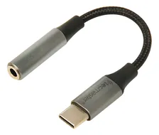 Imagen 1 del producto Adaptador De Audífono Tipo-c A Audio Jack 3.5 Mm Tecmaster Color Gris