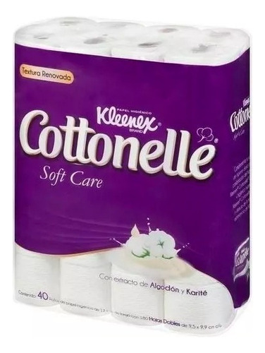 Papel Higiénico Kleenex Cotonelle Doble Hoja De 40 u