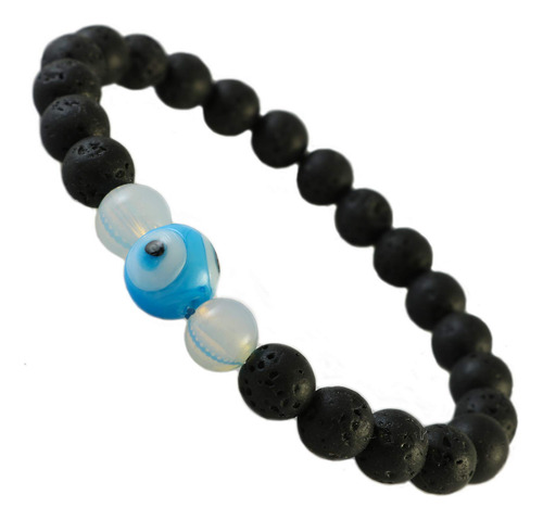 Pulsera De Ojo Turco Azul Hecho Mano Cuentas De Piedra ...