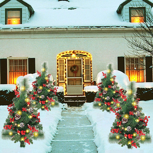 Luces Solares Para Árboles De Navidad Y Estacas De Jardín