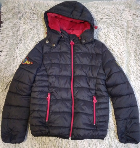 Campera Niño Forrada Piel Capucha Desmontable Muy Abrigada