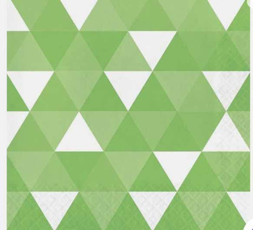 Servilletas Verde Blanco Diseño Geométrico Cumpleaños Fiesta