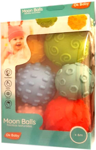 Pelotitas Texturadas Moon Balls Juguete Bebe Ok Baby Manias