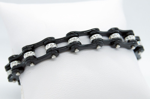 Imagen 3 de 5 de Pulsera Biker Acero Inoxidable Tipo Cadena Edicion Limitada