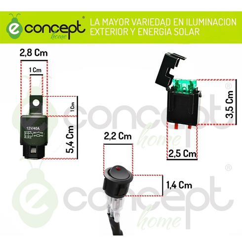 Kit De Instalación 180w Faros Auxiliares Cableado Seguro