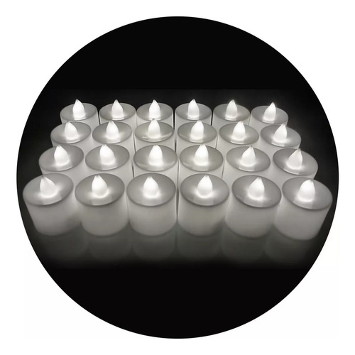 Promo X 15!! Velas Led  Blancas Frias Altas Souveniers 