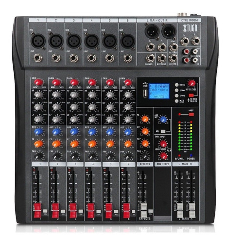 Mezcladora Mixer De 6 Canales 16 Efectos Ct60x Usb Bluetooth