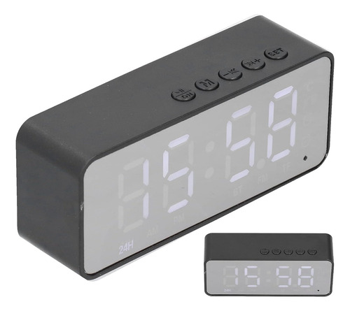 Reloj Despertador Con Termometro Digital Espejado Led