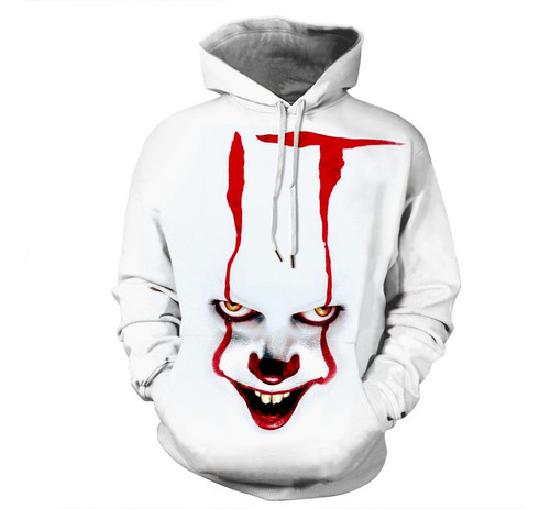 Sudadera Con Estampado Digital 3d De Payaso De Halloween