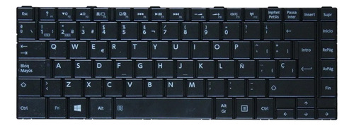 Teclado TOC800ES Para Toshiba C800 C845 C805 M805 L830 L845 L800 Series Español Color Negro