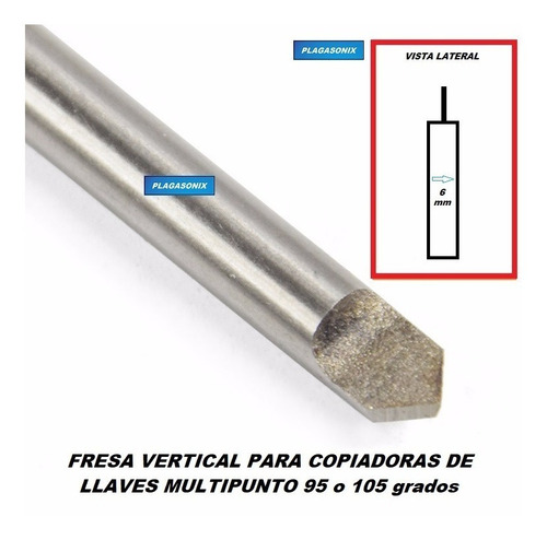 Imagen 3 de 9 de Fresa Repuesto Maquina Copiadora Llave Multipunto 95 Grados