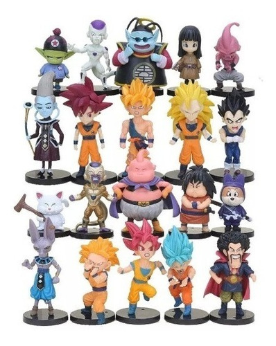 Dragon Ball Set X 20 Figuras De 8 A 10 Cm Goku Vegeta 