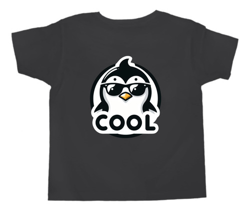 Playera Cuello Redondo Con Diseño De Pingüino Bebe - Cool