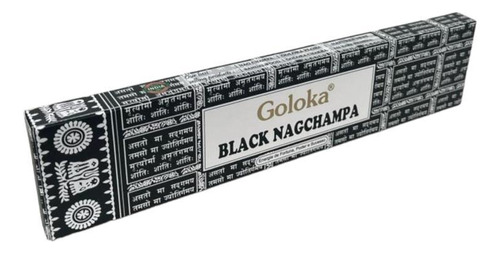 Incenso Massala Black Nag Champa Goloka Varetas Cx 15g