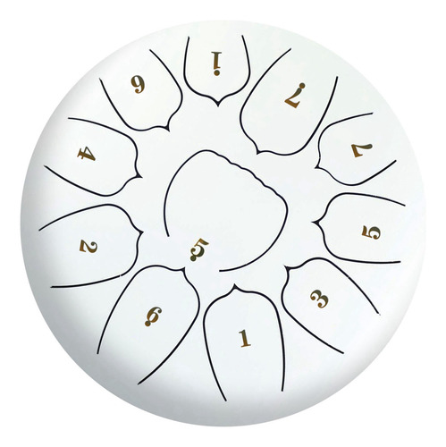 Tambor Handpan De 6 Pulgadas, Lengüeta De Acero, 11 Notas, M