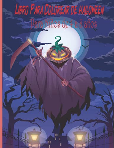 Libro Para Colorear De Halloween Para Niños De 4 A 8 Años: L