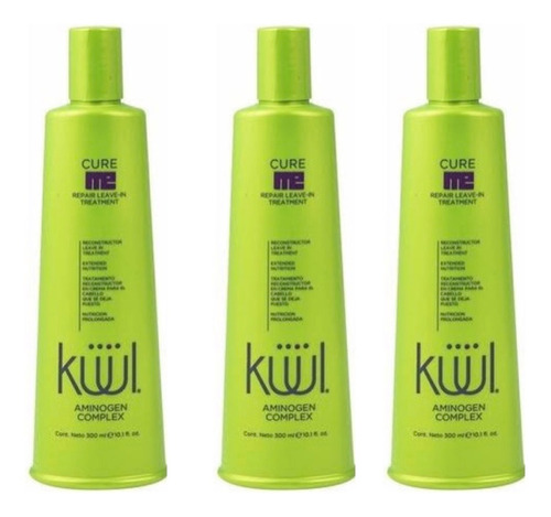 3 Pzas Kuul Cure Me Repair Leave In Treatment Reconstructor