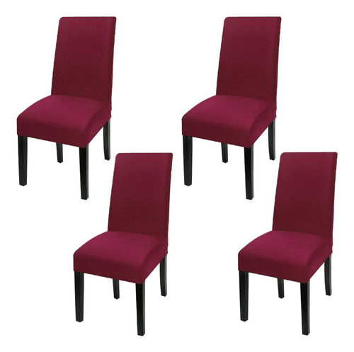 Juego 4 Fundas Protectoras Elásticas Para Sillas De Comedor