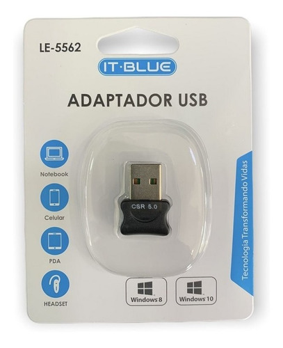 Mini Adaptador Usb Bluetooth 5.0 Pc Windows 