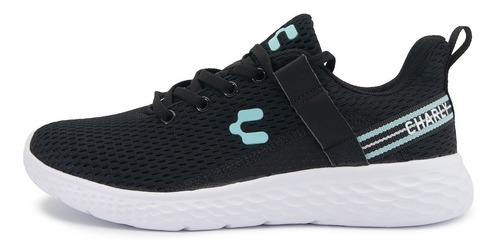 Tenis Deportivo Running Dama Charly Negro/aqua 22-26