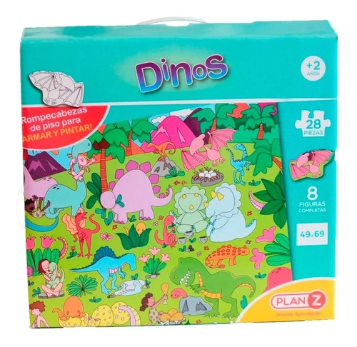 Rompecabezas Para Piso Puzzle Dinos 28 Piezas 90013