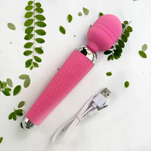 Vibrador Strong Magic Wand, punto G, clítoris, vagina rosa, masajeador de cítricos, varita mágica, batería USB portátil