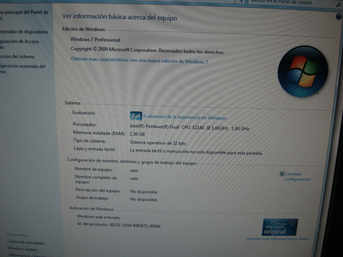 Imagen 2 de 7 de Computadora Dual Core E2140 1.60ghz 1,5gb Ram 320 Gb Dd