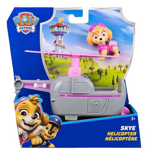 Carro De Brinquedo Com Helicóptero Paw Patrol Skye